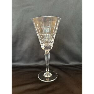 Faberge Metropolitan Crystal Goblet Clear Box Cut Stemware Stemmed Glass 8-3/4"